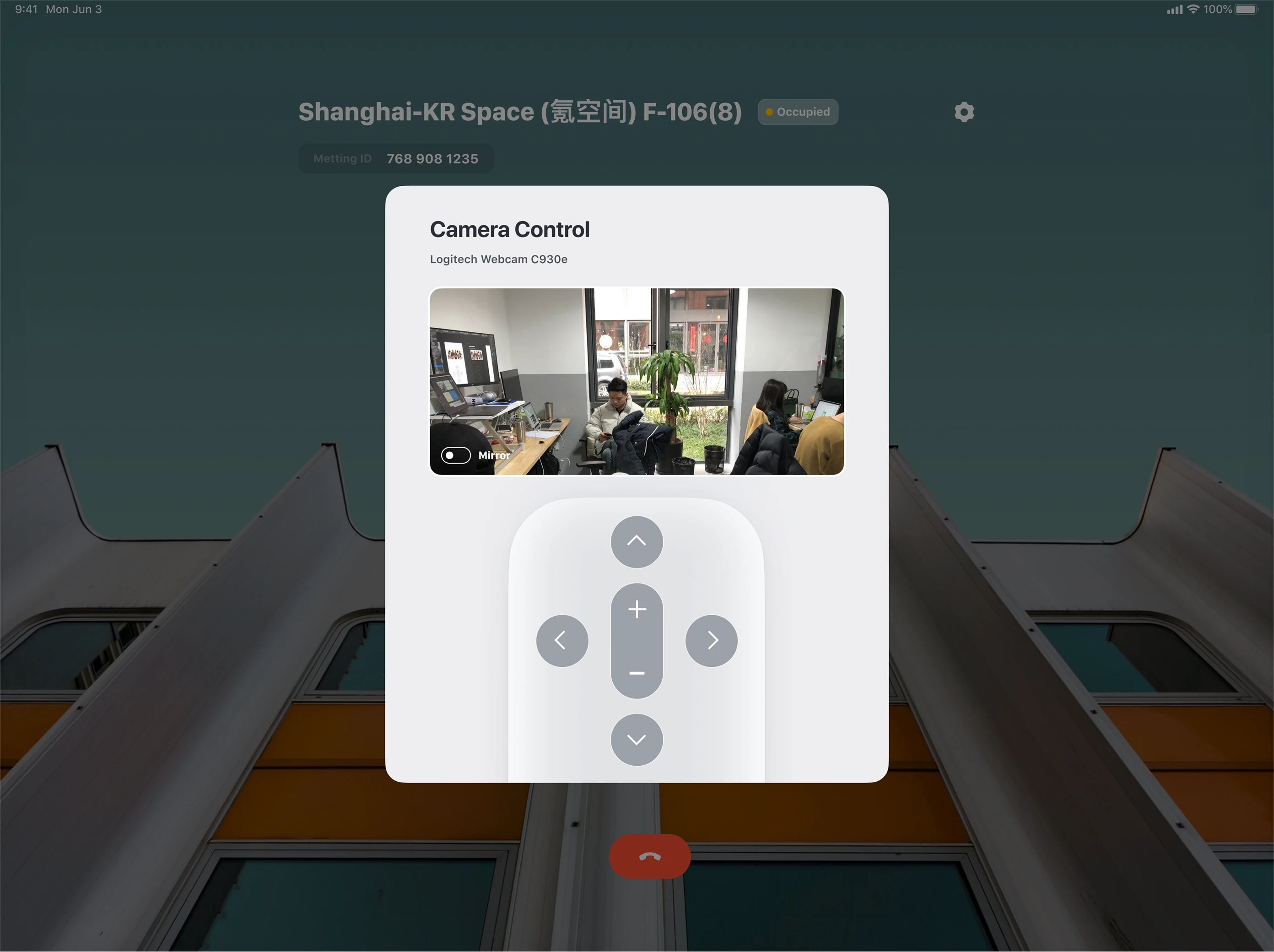 iPad camera control